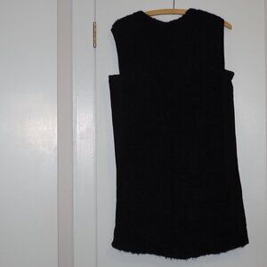 Maison Rabih Kayrouz Black/Blue Sleeveless Wool Polyamide Tunic Top Size 36
